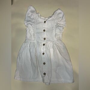 Zara 3T Girls White Perfect Spring Summer Cotton Dress